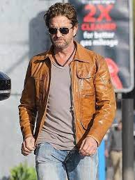 Buy Gerard Butler Brown Leather Jacket In 2021 Leather Jacket Brown Leather Jacket Jackets
