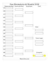 La Hoja De Ejercicios De Tablas Para La Fase Eliminatoria De La Copa Mundial De Futbol 2 Copa Mundial De Futbol 2018 Copa Mundial De Futbol Ejercicios De Tabla