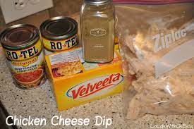 Use the melted velveeta as a sauce or dip, or in another recipe, as soon as you melt it down and while it still feels warm. Chicken Cheese Dip