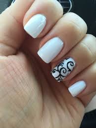 Bonitos diseños de uñas acrílicas decoradas en blanco y negro, . Unas Acrilicas Blancas Unas Acrilicas Blancas Tutorial Unas Unas Acrilicas
