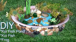 Tutorial Miniature Koi Fish Pond Small Fish Pond Fish Ponds Diy Pond
