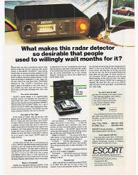 Now escort makes several different radar detectors at different price points, each one with its own set of advantages and plus you can use your phone to more easily configure and adjust settings on your detector. Amazon Com 1982 Vintage Print Advertisement For Escort Radar Warning Receiver Posters Prints