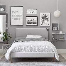 Ellery Upholstered Bed Twin Gray Everyday Velvet Ids Upholstered Beds Luxurious Bedrooms Bedroom Interior