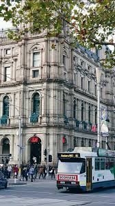 Melbourne Tram On Bourke Street Melbourne Victoria Melbourne Melbourne Tram