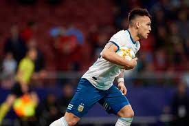 Lautaro Martinez Of Argentina Celebrates After Scoring His Sides Argentina Celebrities Inter Milan