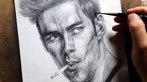 Get inspired by the most beautiful portrait sketches on pinterest and try to draw them yourself in your. Draw Faces With Pencil Realistic Male Face Drawing Youtube