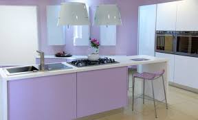 purple color kitchen design scheme