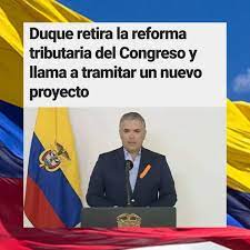 La reforma no es un capricho, es una necesidad, sentenció el jefe de estado, tras argumentar que esto se hace para recolectar los recursos necesarios para pagar los gastos que se presidente duque ordena retirar la reforma tributariapresidente duque ordena retirar la reforma tributaria. Oxlwbztdmph7sm