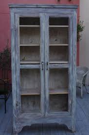 Armoire Porte Grillagee 4 Etageres Patine Vieillie Armoire Armoire Penderie Porte Grillagee