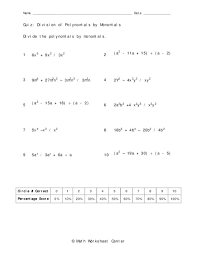 Try to remember, you always have to care for your child with amazing care, compassion and affection to be able to help him learn. Division Of Polynomials Worksheet For 9th Grade Lesson Planet Worksheets Division Worksheets 9th Grade Worksheet Free College Algebra Worksheets Saxon Math First Grade 8th Grade Algebra Tutoring Can A Negative Number Be