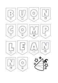 Festone Per Bambini Con Scritta Buon Compleanno Da Stampare E Colorare Formato A4 Pdf Lettere Compleann Festoni Fai Da Te Compleanno Buon Compleanno Compleanno