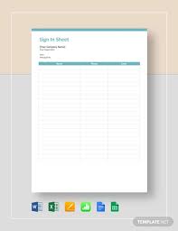 Blank sign templates creative images. 15 Blank Sign In Sheet Examples Templates In Doc Pdf Pages Examples