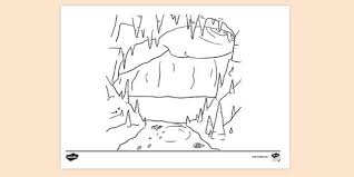 Invite your child to help create the den by painting the outside of the big box. Bear Cave Colouring Sheet Colouring Pages