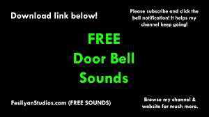 Our sounds are perfect for video editing, youtube, podcasts, games, filmmakers, twitch and much more! Free Door Bell Sound Effects Mp3 Download Fstudios
