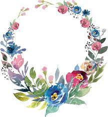 Floral Round Frame Watercolor Floral Clipart 1 Frame Etsy In 2021 Flower Wreath Illustration Flower Art Floral Watercolor