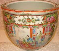 C 1880 Chinese Export Rose Medallion Jardineer Chinese Export Antique Vase Oriental Decor