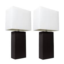 Porch Den Fairway Black Leather Table Lamps Set Of 2 On Sale Overstock 13739659