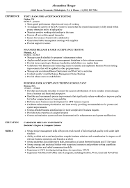 This video on uat process covers objectives of uat, role of qa teams in uat process and how uat is different from other types of testing. User Acceptance Testing Resume Samples Velvet Jobs