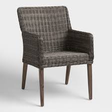 Gray All Weather Wicker Borgia Outdoor Dining Chair Outdoor Dining Chairs Patio Dining Chairs Wicker Dining Chairs