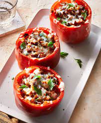 Turkey Stuffed Air Fried Peppers Recipe Stuffed Peppers Recipes Stuffed Peppers Turkey