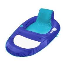 Swimways Spring Float Recliner Swim Lounger For Pool Or Lake Dark Blue Light Blue Walmart Com Swimming Pool Floats Pool Lounger Inflatable Swimming Pool