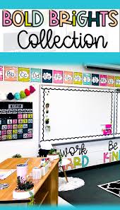 A polka dot and daisies themed classroom. Bright Classroom Decor Bundle Kindergarten Classroom Decor Elementary Classroom Decor Kindergarten Classroom Themes