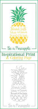 The leaves of the pineapple are long (between 50 and 150 cm in length),… Be A Pineapple Inspirational Print And Coloring Page Capturing Joy With Kristen Duke