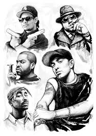 Eminem With Rap Stars Art Drawing Sketch Portrait By Kim Wang In 2021 Rapper Art Hip Hop Art Hip Hop Artwork