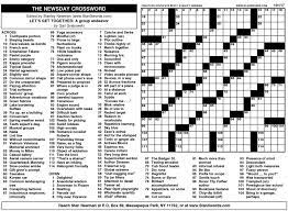 They may be located online in a wide variety of formats that focus on the different age groups. Newsday Crossword Sunday For Oct 01 2017 By Stanley Newman Creators Syndicate