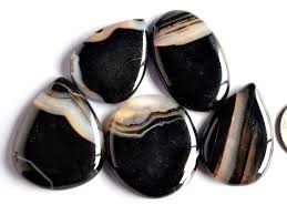 5 Pcs Black Banded Agate Gemstone Handmade Jewelry Making Gemstone Genuine Black Sardonyx Gemstone 105 By D Jewelry Making Gemstone Banded Agate Agate Gemstone