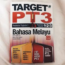 Isi kandungan format terkini bahasa melayu pt3 format terkini bahasa cina, tamil, punjabi, iban, kadazandusun dan semai pt3 pastikan anda meneliti kesemua format bagi subjek yang anda ambil dalam peperiksaan pt3. Target Pt3 Bahasa Melayu Tingkatan 1 2 3 Textbooks On Carousell
