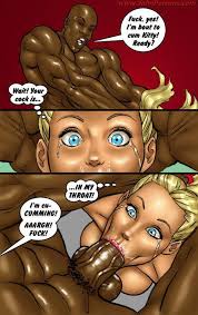 Blond babe got mouth full of cum from BBC in porno comic
