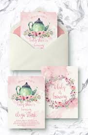 Pink Tea Party Baby Shower Invites Floral Baby Is Brewing Invitations Tea For Two Pr Tea Party Baby Shower Invitations Baby Shower Tea Tea Party Baby Shower