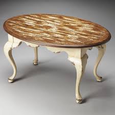 Butler Grace Farmhouse White Oval Coffee Table Farmhouse White Www Hayneedle Com Shabby Chic Coffee Table Coffee Table Farmhouse Oval Wood Coffee Table