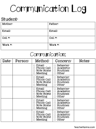 Parent Communication Tool Freebie Documentation Organization Forms Parents As Teachers Parent Communication Log Parent Teacher Communication