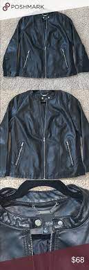 A N A Faux Leather Biker Jacket Black Faux Leather Biker Jacket Leather Biker Jacket Coat Fashion