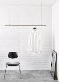 Airjust Hanging Cloth Rack Ceiling Mounted The Clothes Rail Is Free Adjustable In Hight Width From 80 Cm Garderobe Stange Kleiderstange Garderobenstange