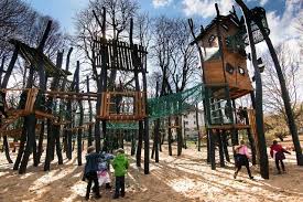 You can also add torpedo sand to improve mucky or muddy areas. The Newly Opened Playground In Dortmund Germany Playground Design Treehouse Playground Outdoor Playground