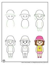 How to draw people will show you how to draw simple, cartoon like people in all sorts of poses. Kawaii Drawing For Kids Tutorials Woo Jr Kids Activities