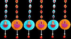 Diwali Decoration Ideas Wall Hanging With Paper Wall Decoration Idea Diy Youtube In 2021 Diy Paper Crafts Decoration Diwali Decorations Diwali Decoration Items