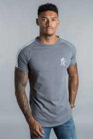 Piped T Shirt Dark Grey White Blue Gym Outfit Men Mens Outfits Track Suit Outfit