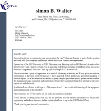 This is the perfect way to express how your specific skills are relevant to the open position. Lab Technician Cover Letter Business Service Vepub
