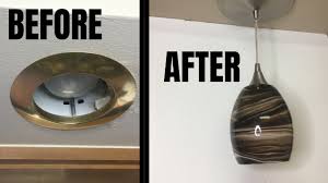 Recessed lighting fixtures trimspa necklace lengths. 5 Minute Can Light To Pendant Light Install Youtube