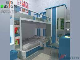 Tempat tidur yang memiliki roda dan pemilihan bedcover warna abu motif alfabeth memberik kesan unik. 8 Desain Kamar Anak Perempuan Dan Laki Laki Minimalis