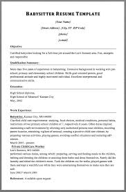babysitter resume template macrobutton