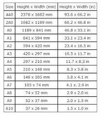 Clever Soiree Standard Paper Size Chart Paper Sizes Chart