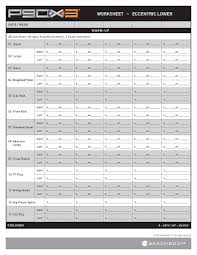 The training presented in the worksheet consists. P90x3 Decelerator Worksheet Printable Worksheets And Activities For Teachers Parents Tutors And Homeschool Families