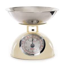 retro kitchen scales black dexam