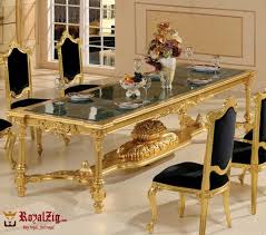 Luxury Golden Carving Dining Table Dining Table Furniture Antique Dining Tables