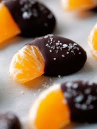 Salted Chocolate Dipped Mandarin Slices Recipe Yummy Food Food Recipes